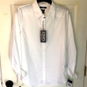 Women’s Chaps White no iron long sleeve blouse NWT